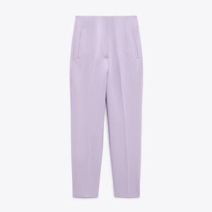 Zara Lavender High-Waist Tapered Trousers